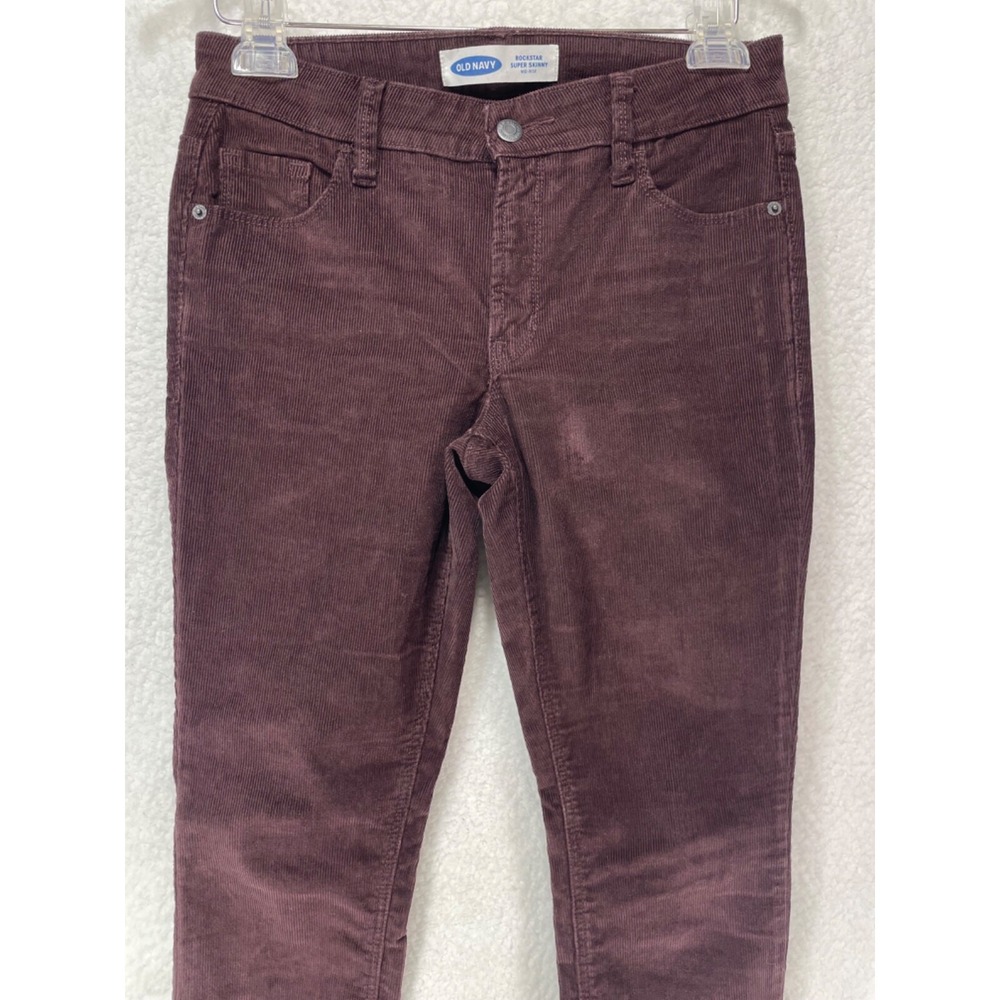 Old Navy Women's size 2 Rockstar Super Skinny Mid Rise Brown Corduroy Pants‎